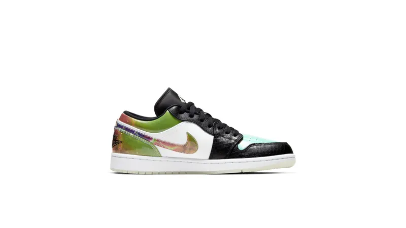 Jordan 1 Low Galaxy Black/Multi Color White (CW7309-090)
