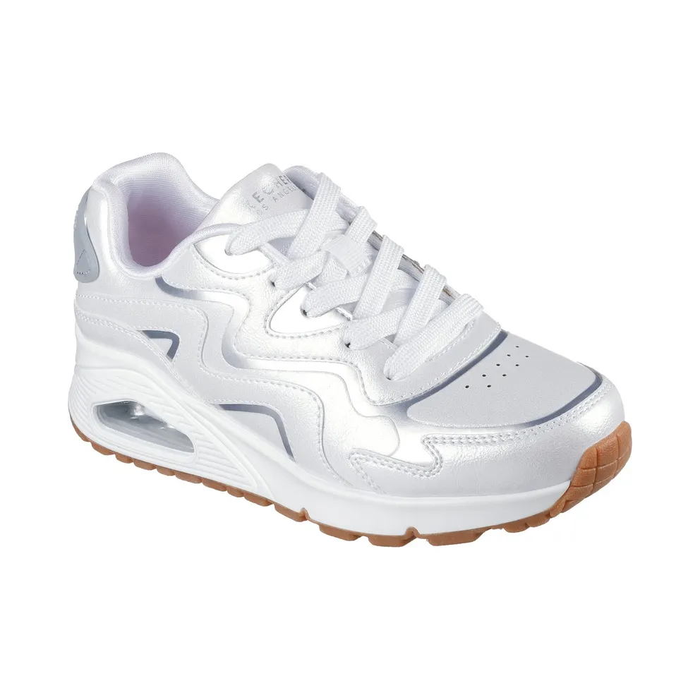 Skechers UNO Gen1 – Wavy Shimmer Sneaker White/Silver