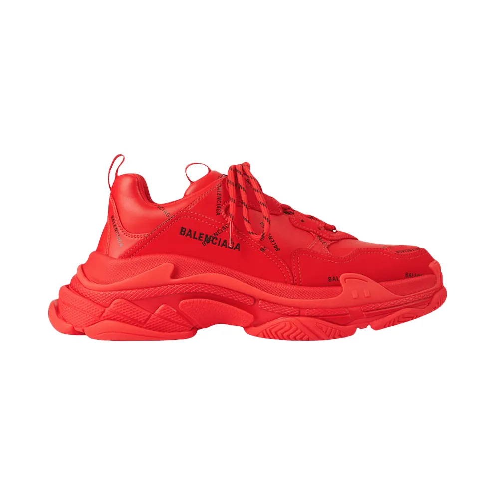 Balenciaga Triple S Allover Logo Red (W)