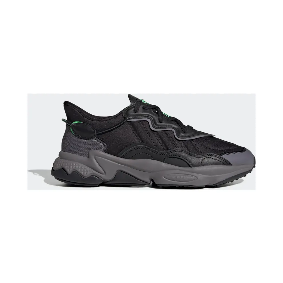 adidas OZWEEGO Schuh Core Black / Charcoal Solid Grey / Screaming Green (HR1168)