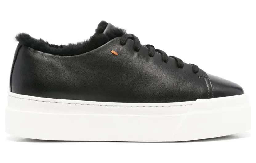 Santoni Sneakers aus Leder – Schwarz (WBGE61268BARPESS)