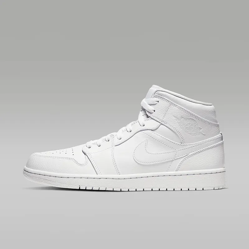 Jordan 1 Mid Triple White (2020) White/White (554724-126)