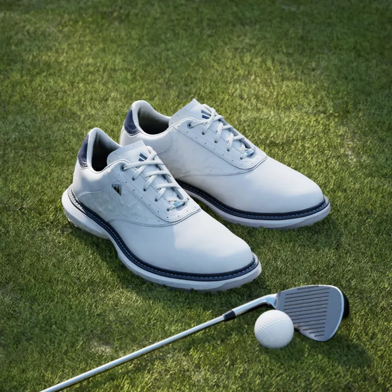 Adidas MC70 SPIKELESS Golf Shoes Cloud White / Collegiate Navy / Halo Silver (JQ3492)