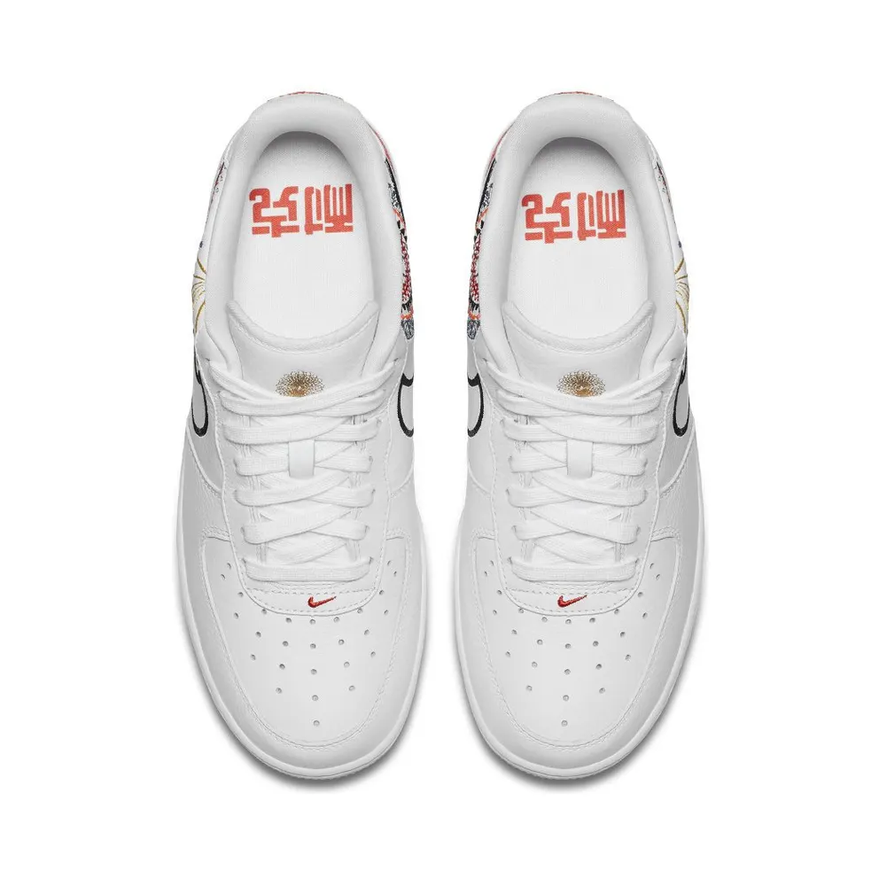 Nike Air Force 1 Low Lunar New Year 2018 (W) White/White-Habanero Red-Team Orange (AJ8298-100)