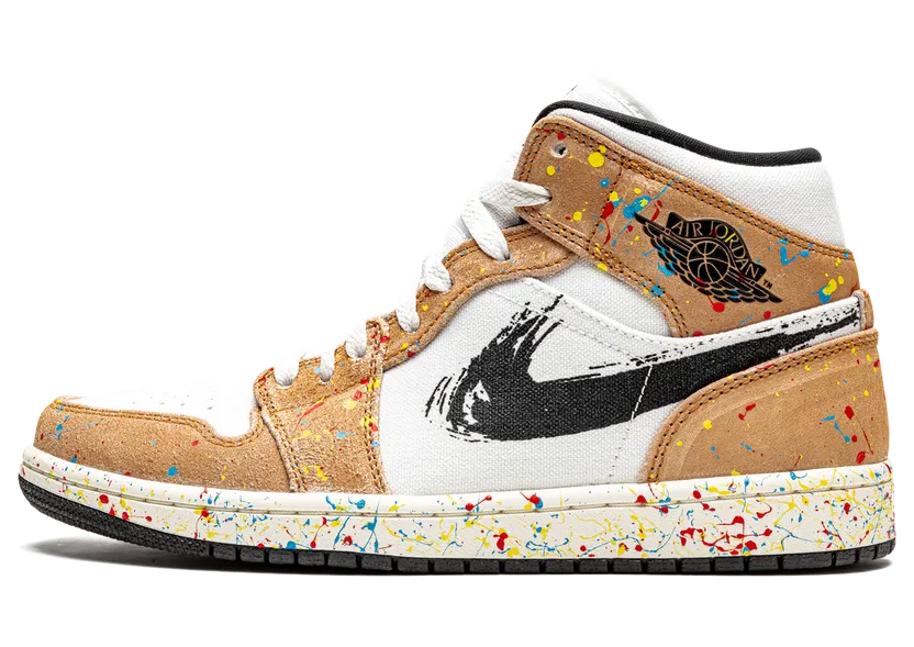 Jordan 1 Mid SE Brushstroke (GS) (DA8006-100)