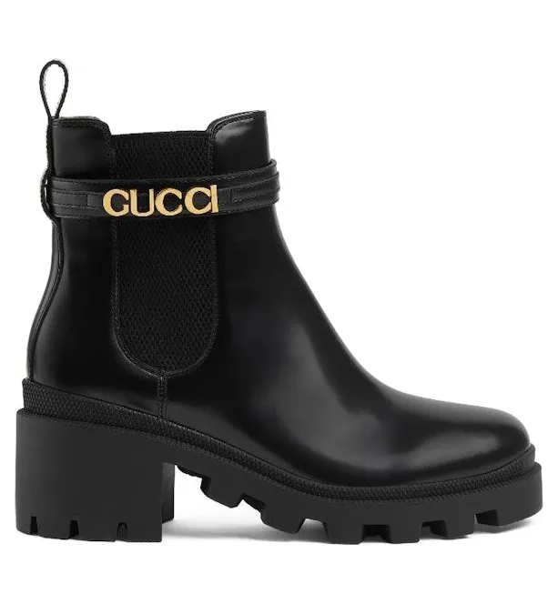 Gucci Logo-Strap Chelsea Boots Black (734909 AABK6 1000)