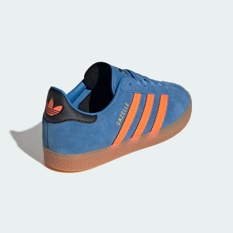 Adidas Gazelle Shoes Kids Focus Blue / Solar Orange / Core Black (JP7129)