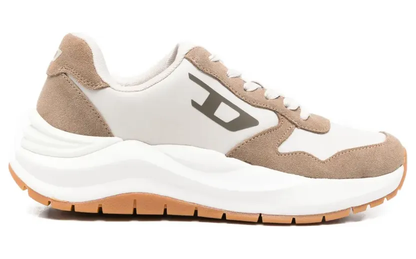 Diesel S-Speedy sneakers met vlakken en logodetail – Beige (Y03830P7529)