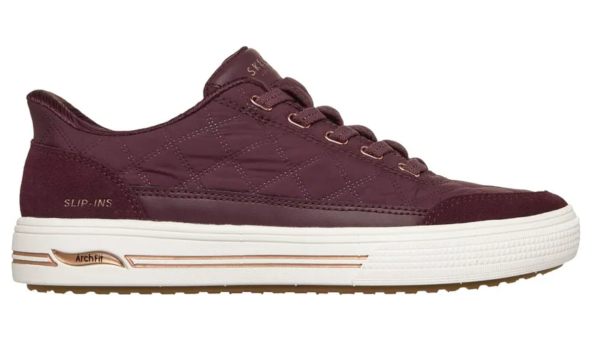 Skechers Slip-ins: Arch Fit Arcade – Cozy Fit Cuddle Steps Sneaker Wijn