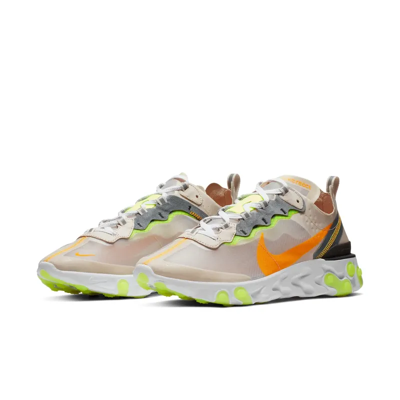 Nike React Element 87 Light Orewood Brown Light Orewood Brown/Laser Orange-Volt Glow (AQ1090-101)