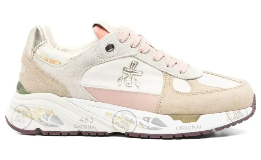Premiata Mased sneakers met logo – Beige (MASED7397)