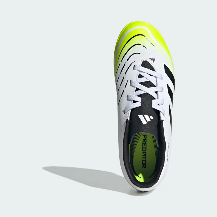 adidas Predator Club Turf Boots Kids “Cloud White / Core Black / Lucid Lemon” (JH8862)