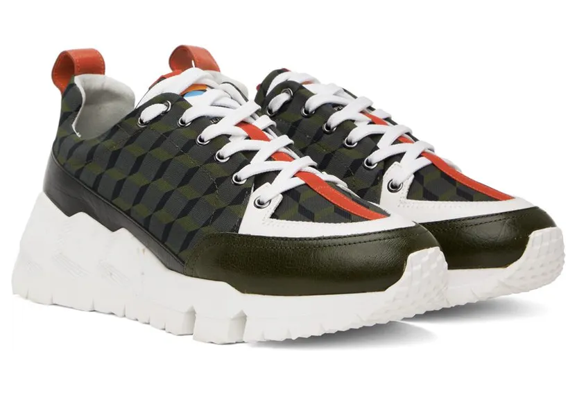 Pierre Hardy Khaki Planet Street Life GRAIN CALF-NYLON CUB (QX02_PL) (4)