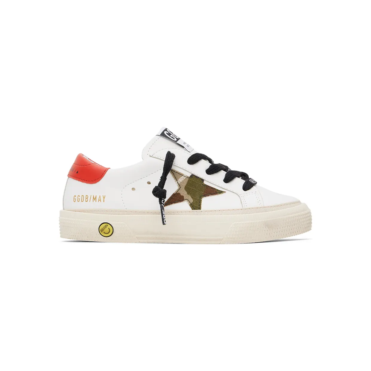 Golden Goose Kids White & Green Camo May Sneakers (GYF00112.F002814.10969)