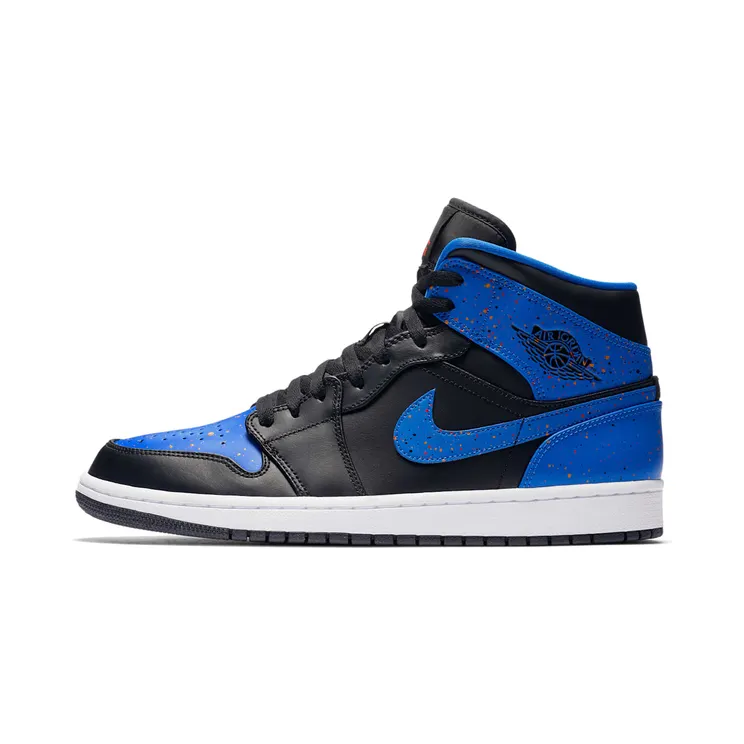 Air Jordan 1 Mid Black Signal Blue (554724-048)