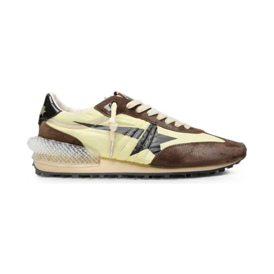 Golden Goose Marathon aus Nylon mit Stern und Wildledereinsätzen “Green” (GMF00684F008623)