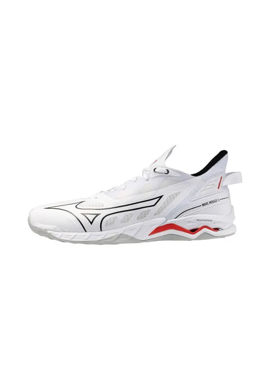 Mizuno Wave Mirage 5 Handballschuhe, weiß, Größe 44 (X1GA2350)
