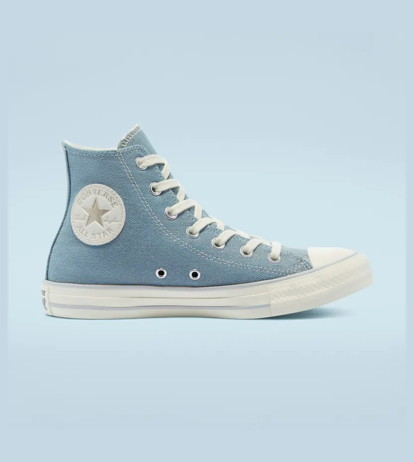 Converse Digital Powder Chuck Taylor All Star High Top Washed Denim/egret/light Gold (571076C)