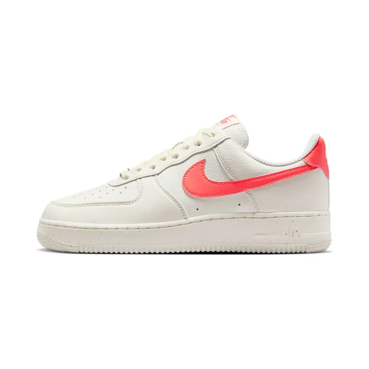 Nike Air Force 1 ’07 Next Nature “Sail / Hot Lava / Metallic Silver” (DV3808-110)
