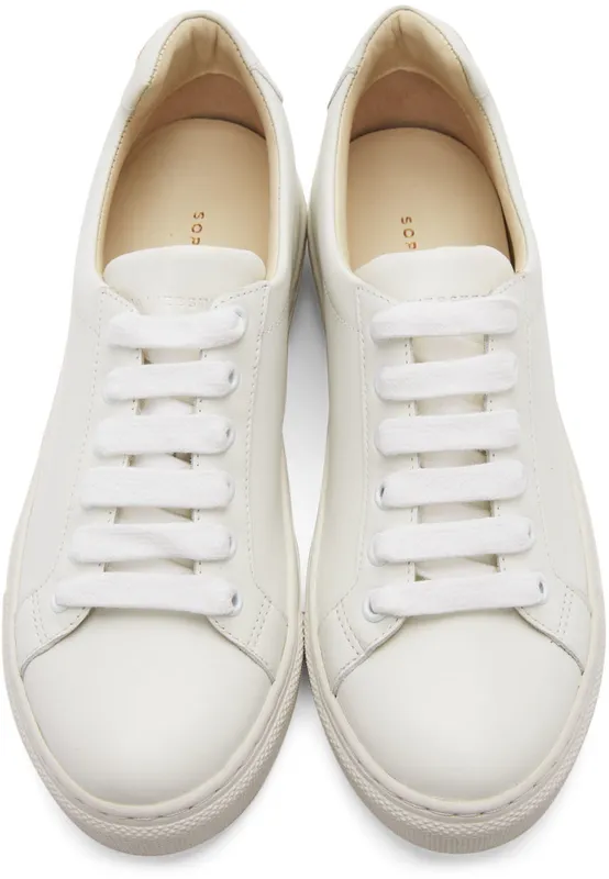 Sophia Webster Off-White & Gold Butterfly Low Sneakers (SSS22137)