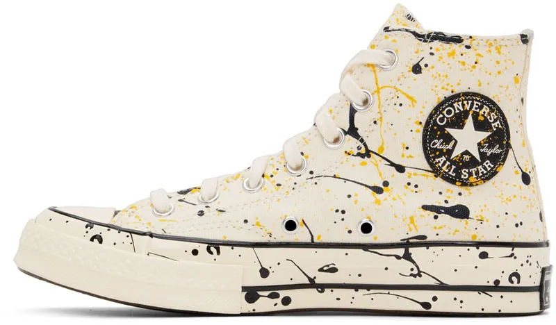 Converse Chuck 70 Archive Paint Splatter Egret/Black/amarillo (A01170C)