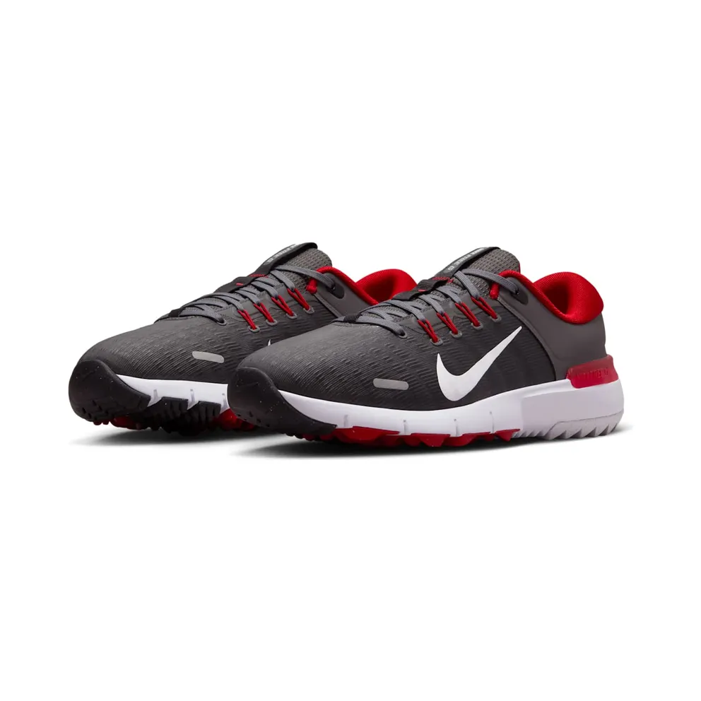 Nike Free Golf Next Nature Iron Grey University Red Smoke Grey White (FN0332-002)