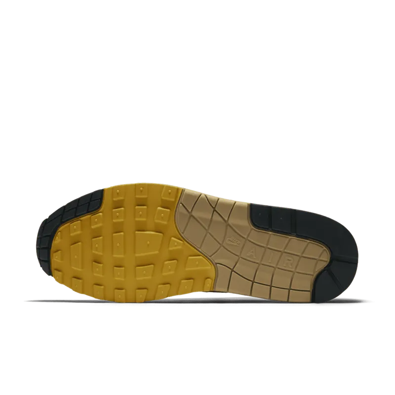 Nike Air Max 1 Air Max 93 Logo Elemental Gold Elemental Gold/Mineral Yellow-Black-White-Anthracite-Ale Brown (875844-700)