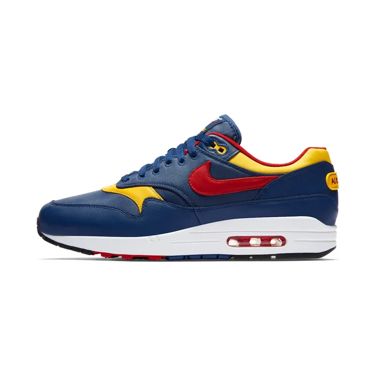 Nike Air Max 1 Snow Beach “Navy / Vivid Sulphur / White / Gym Red” (875844-403)