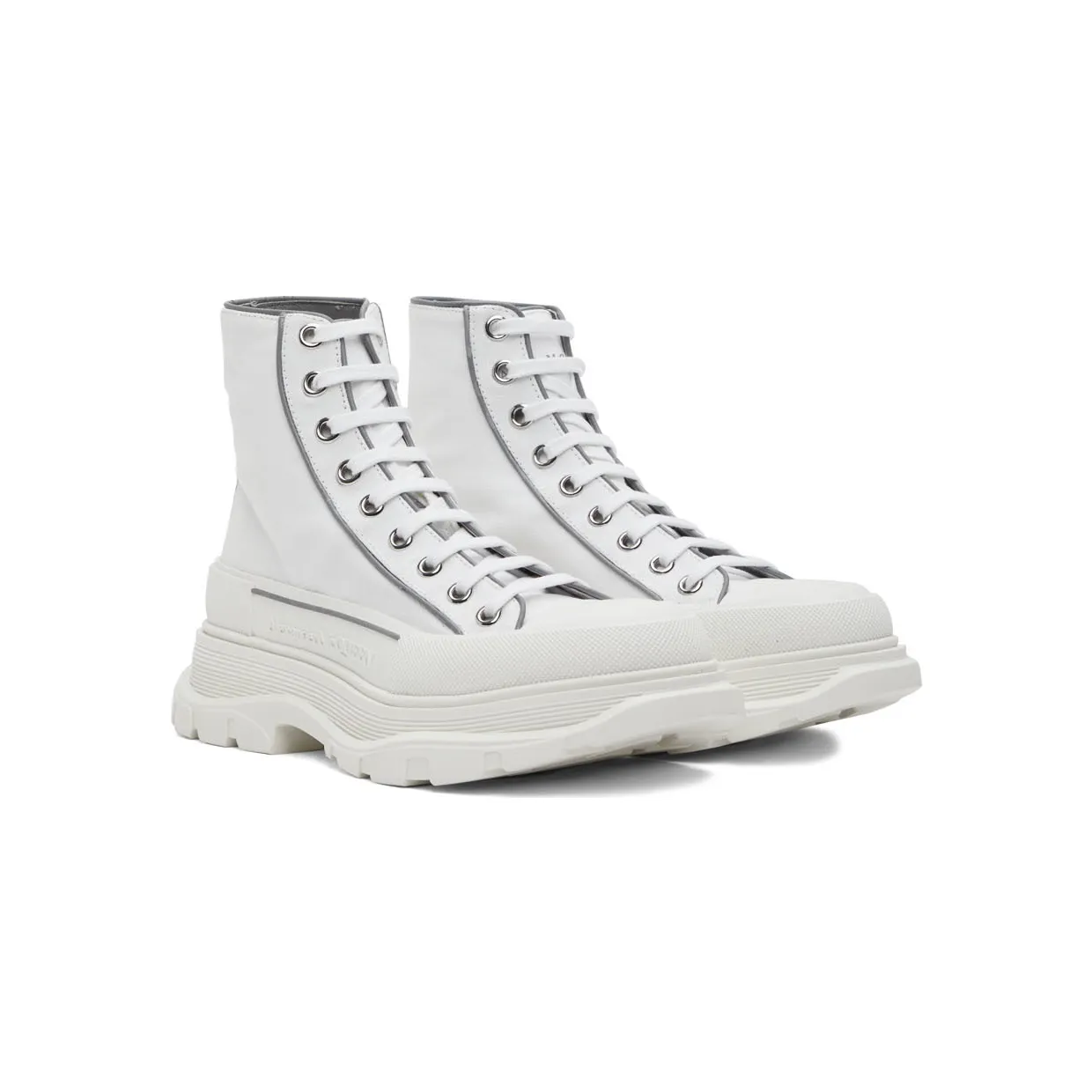 Alexander McQueen White Tread Slick High Sneakers (705663W4TG9) (4)