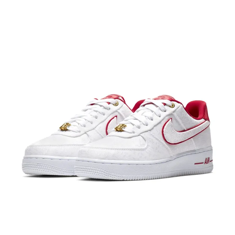 Nike Womens Air Force AF 1 07 Lux Red White (2019) (898889-101)