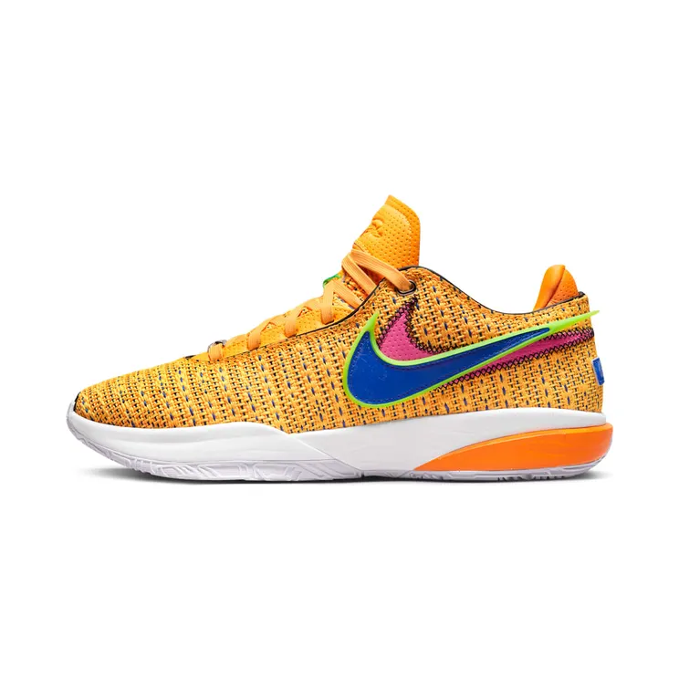 Nike LeBron 20 “Laser Orange / Hyper Pink / White / Racer Blue” (DJ5423-801)