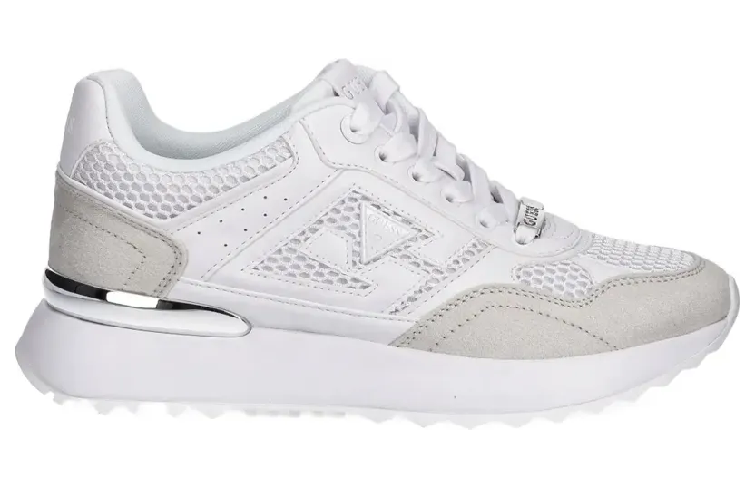 GUESS USA Sneakers met plateauzool en mesh vlakken – Wit (FLTKORELE12)