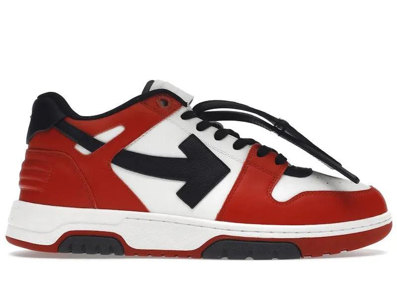 OFF-WHITE Out Of Office OOO Low Tops Black White Red (OMIA189S22LEA0012510)