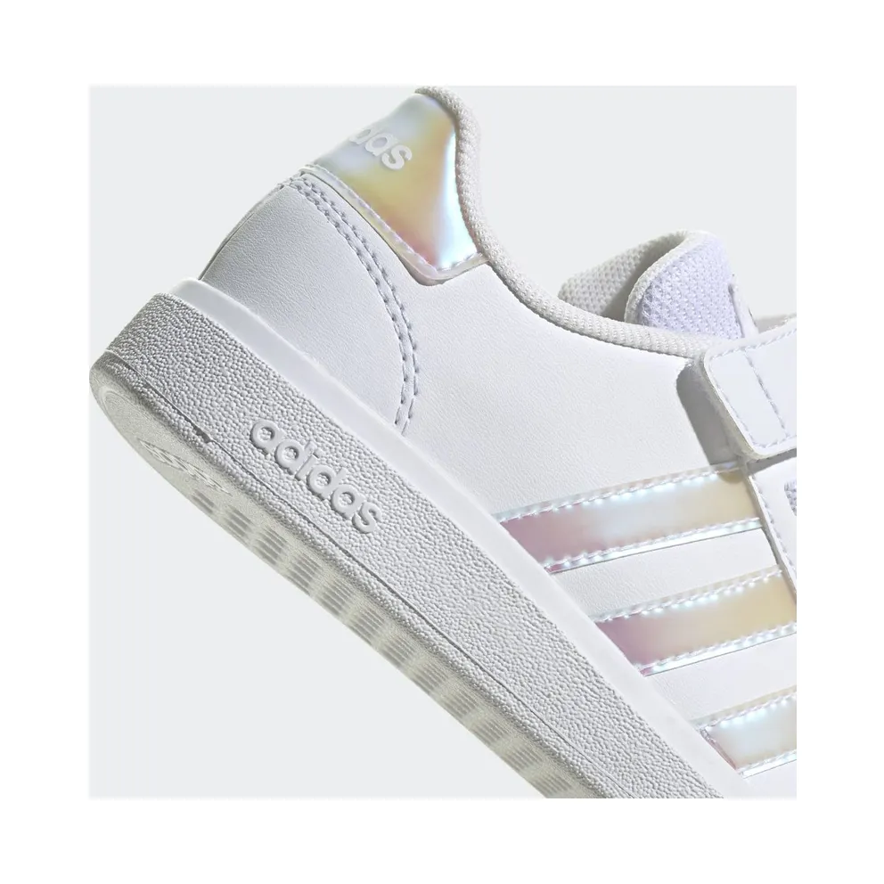 Adidas Grand Court Lifestyle Court Elastic Lace and Top Strap Cloud White / Iridescent / Cloud White (GY2327)