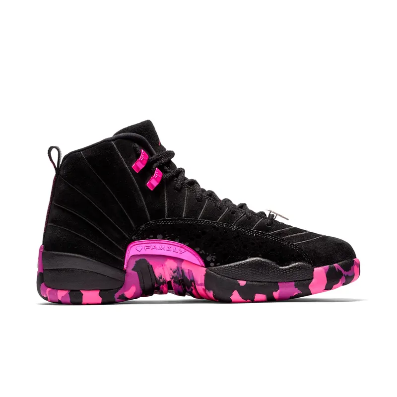 Jordan 12 Retro Doernbecher (2017) Black/Pink Blast-Hyper Violet (AH6987-023)