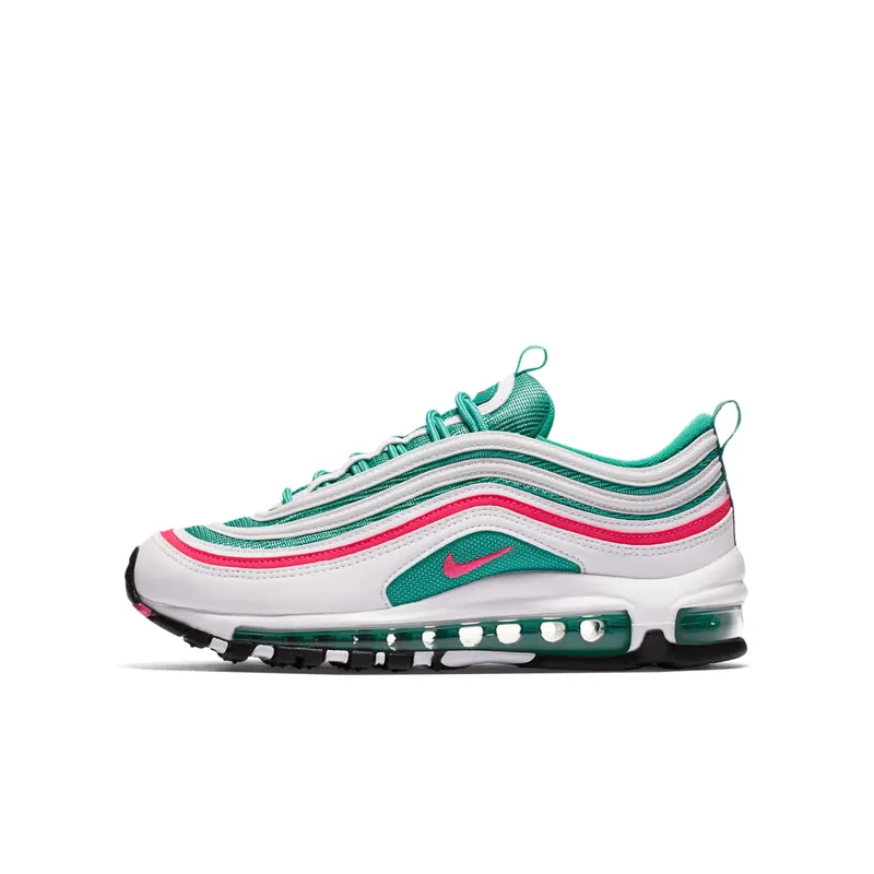 Nike Air Max 97 South Beach (GS) White/Pink Blast-Kinetic Green-Black (921522-101)