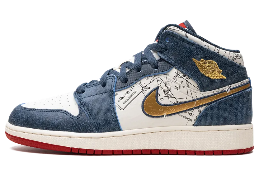 Nike Air Jordan 1 Mid Pink Wash (GS) (FN1353-400)