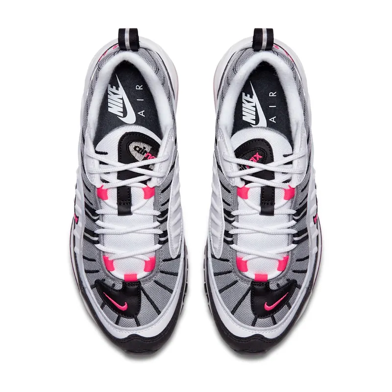 Nike Air Max 98 Solar Red (W) White/Solar Red-Dust-Reflect Silver (AH6799-104)
