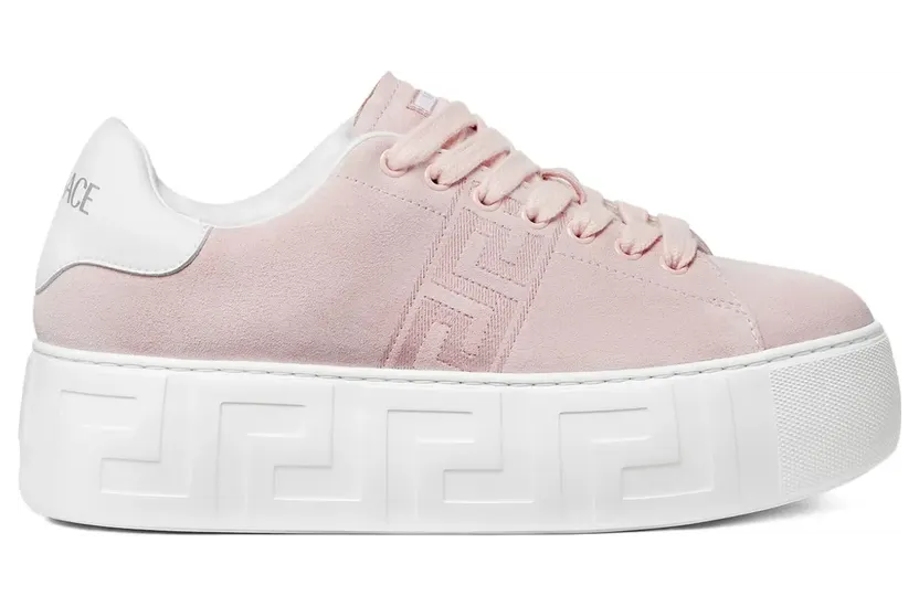 Versace La Greca sneakers met logo – Roze (10223461A15305)