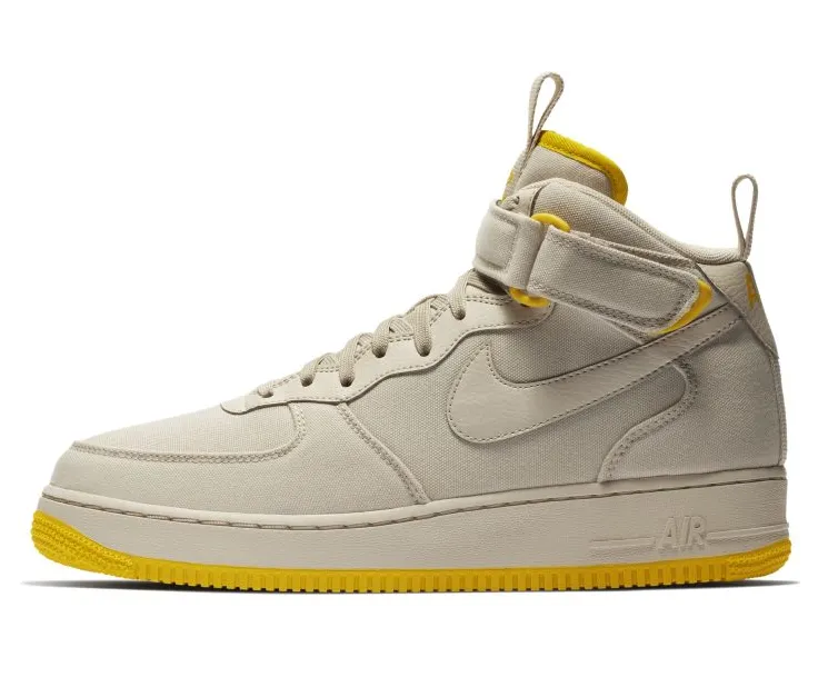 Nike Air Force 1 Mid Canvas Desert Sand Vivid Sulfur