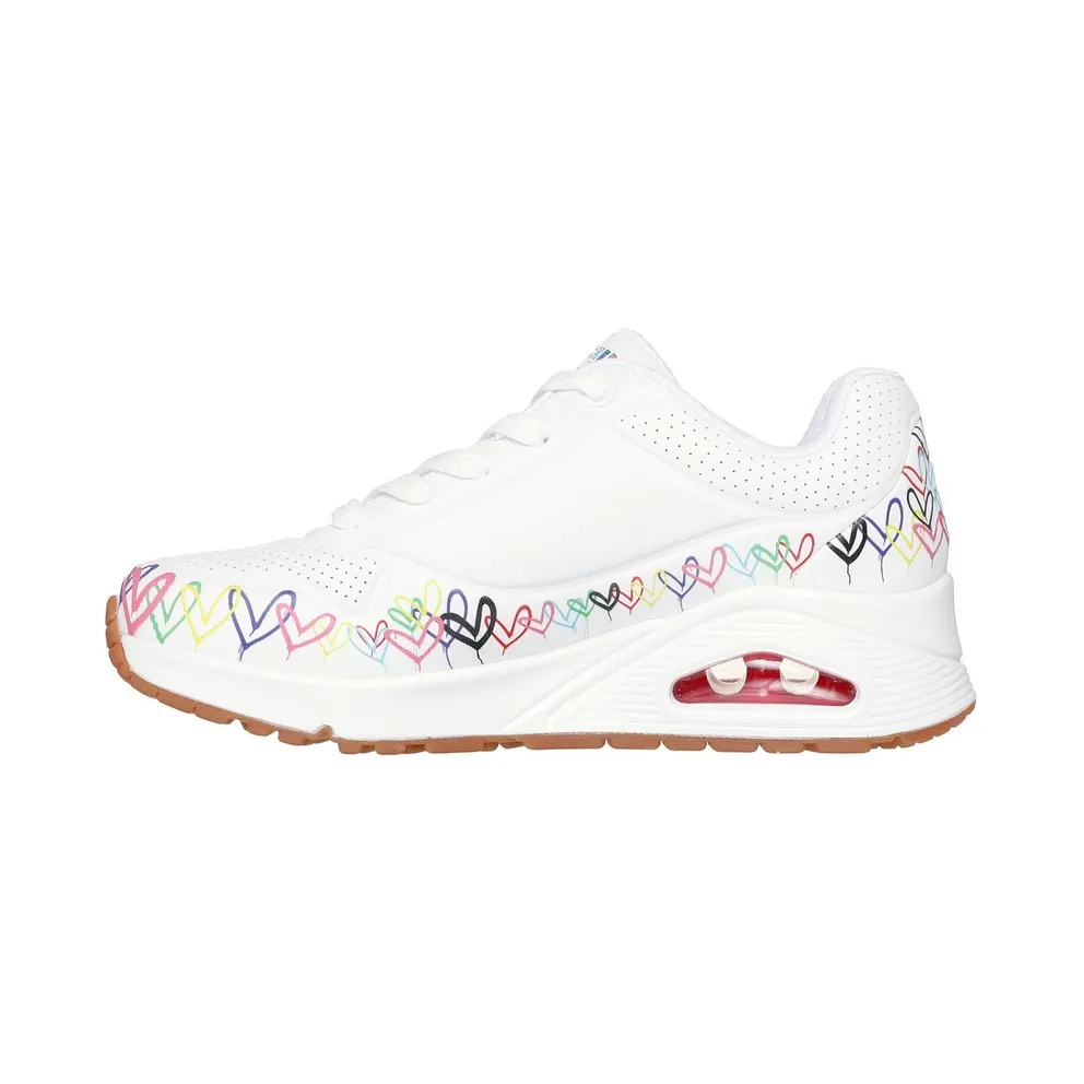 Skechers JGoldcrown: Uno – Love All Around – White / Multi – “White” (177917 WMLT)