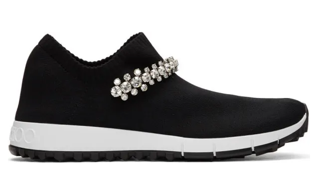 Jimmy Choo Black Crystal Verona Sneakers (VERONA CWK)