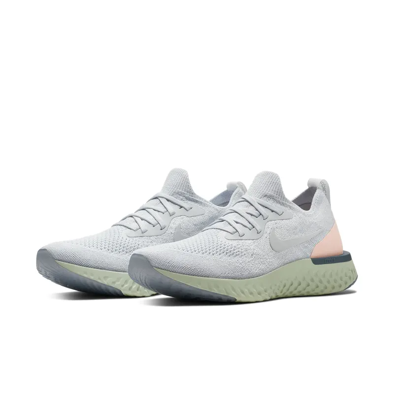 Nike Epic React Flyknit Pure Platinum Celestial Teal (W) Pure Platinum/Particle Beige-Celestial Teal-Pure Platinum (AQ0070-014)