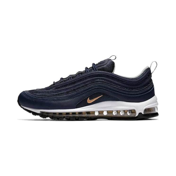 Nike Air Max 97 “Midnight Navy / Metallic Silver / White / Metallic Gold” (921826-400)