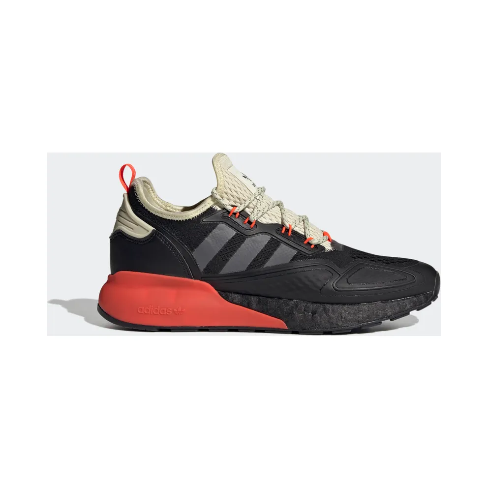 adidas ZX 2K Boost Schuh Core Black / Grey Five / Solar Red (FV9999)
