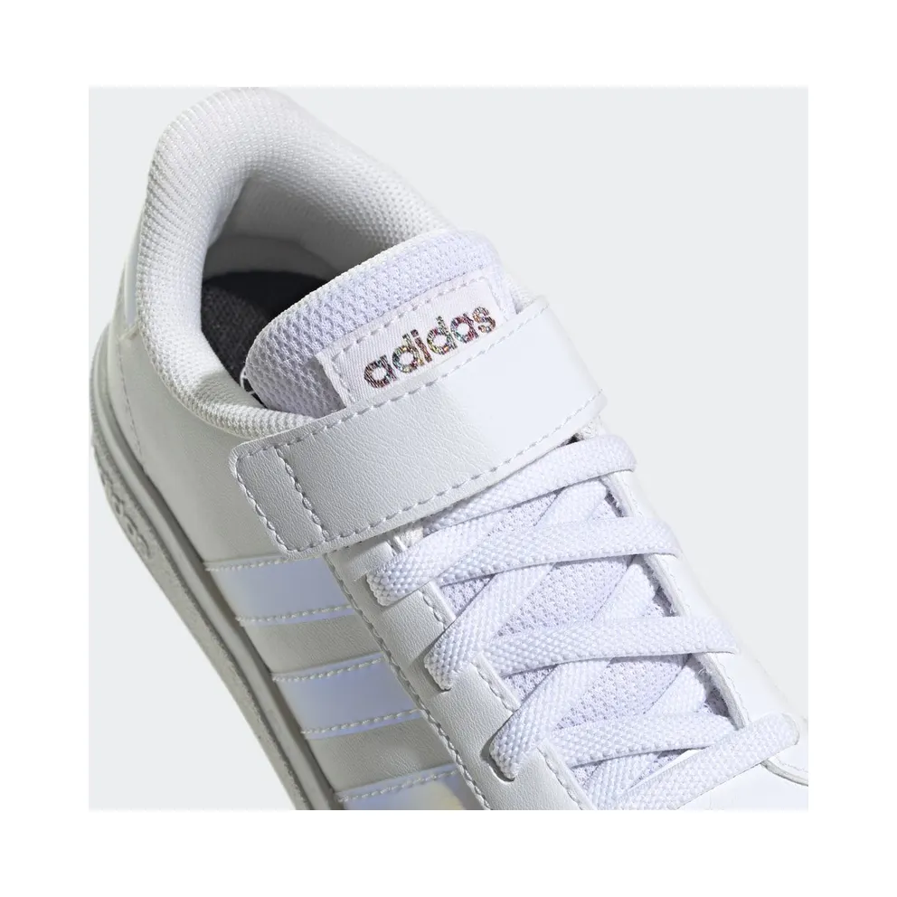 Adidas Grand Court Lifestyle Court Elastic Lace and Top Strap Cloud White / Iridescent / Cloud White (GY2327)