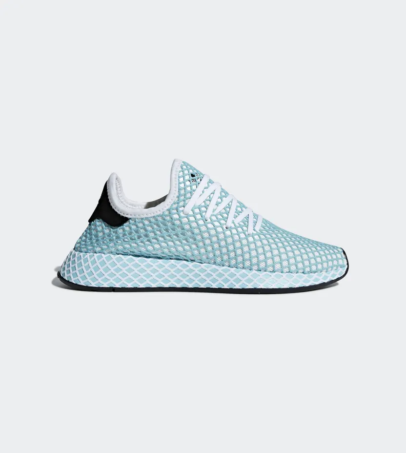 Adidas Parley x Deerupt ‘Blue Spirit’ Cloud White/Cloud White/Blue Spirit (CQ2908)
