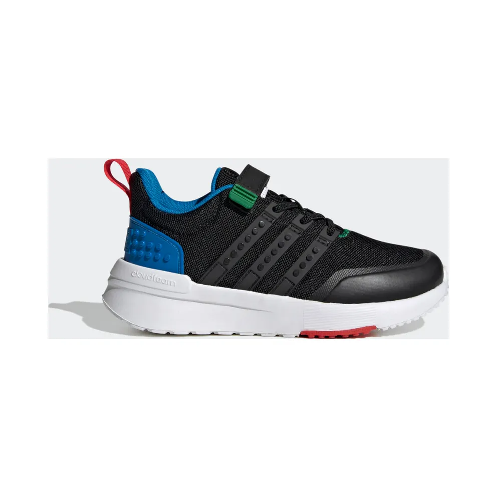 adidas x LEGO® Racer TR21 Elastic Lace and Top Strap Schuh Core Black / Core Black / Shock Blue (HQ1314)