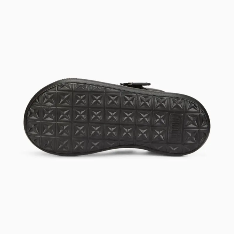 Puma Suede Mayu Leather Mule Black Silver (388598-01)