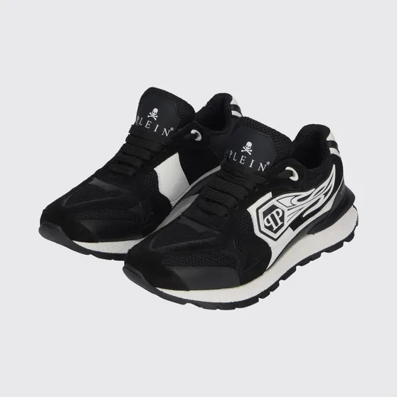 Philipp plein Leather and Mesh Sneakers White 1 (SAFSMSC4074PLE022N0102)